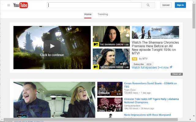 Frameless for Youtube chrome extension