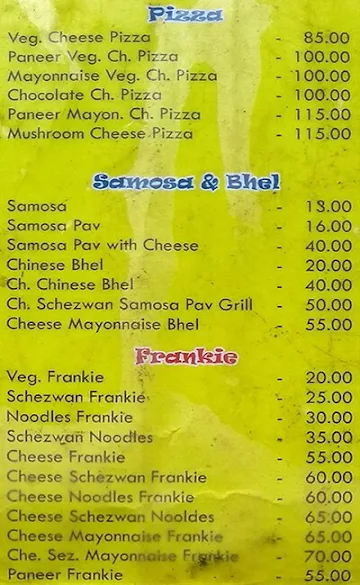 Shree Krishna Snacks And Juice Center menu 