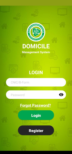 Screenshot Domicile Management System