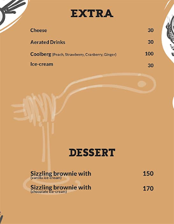 Size Zero Cafe menu 