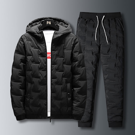Title 5, Mens Autumn And Winter Suits New Down Padded J...