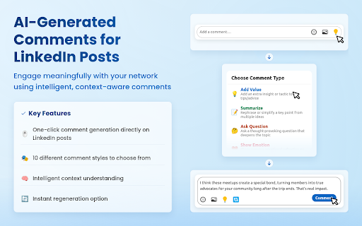 Social Presence: Generate Comments on Linkedin
