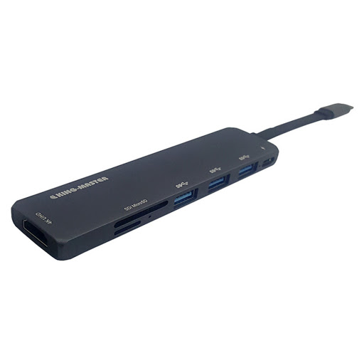 USB Hub Type C -> HDMI + USB 3.0 + TF + SD + PD Kingmaster KY-V128G (PD 60W)