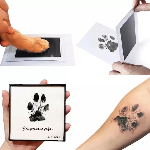 Cat Dog Paw Print Ink Kit Pad Safe Non-toxic Baby Footprints Newborn Shower Handprint Easy Diy Clean Touch Inkless Pet S