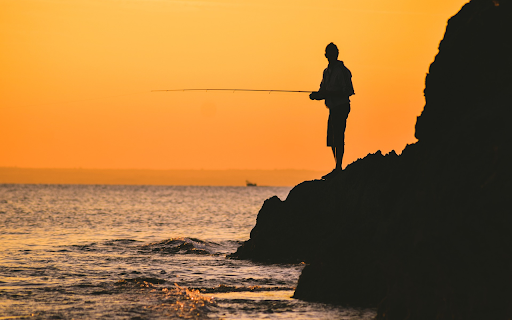 Fishing at sea