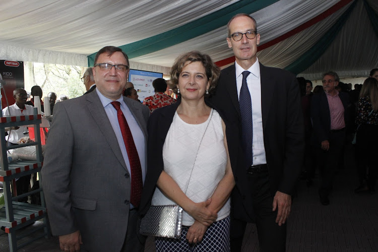 Ukranian Ambassador Andrii Peavednyk with Ilaria Heckner and her husband Swiss Ambassador Ralf Heckner