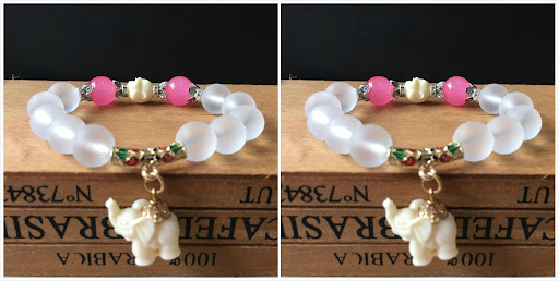 Title 5, Frosted kristallen armband schattige kleine oli...