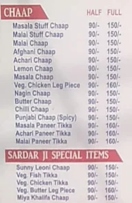 Sardarji Chaap Wale menu 3