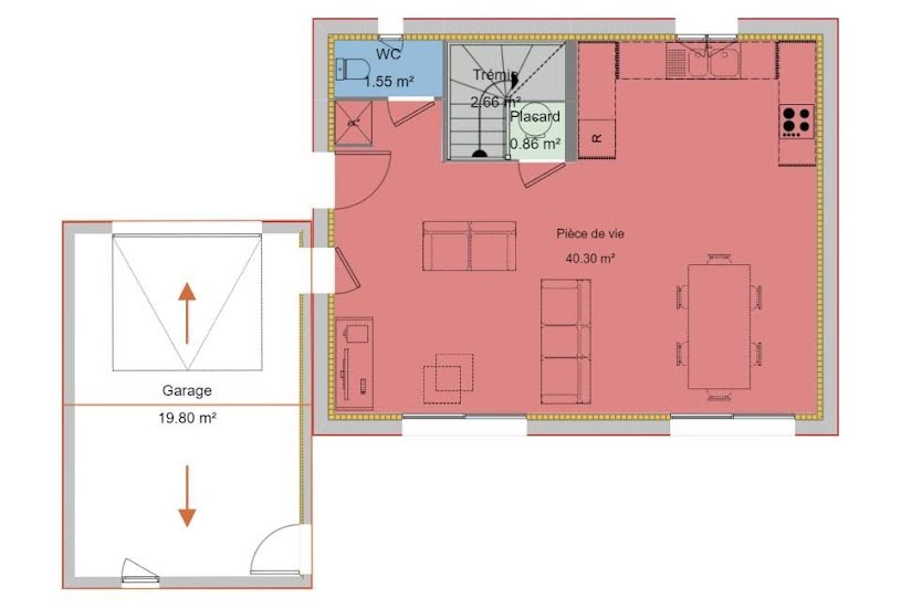  Vente Terrain + Maison - Terrain : 669m² - Maison : 83m² à Bollène (84500) 