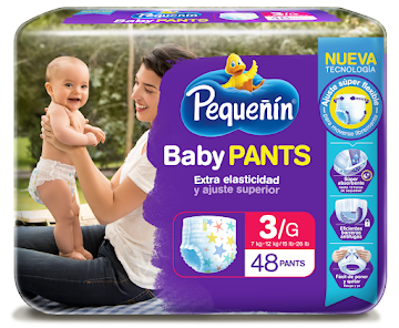 Pañales Pequeñín Etapa 3 Baby Pants Talla G x 48 und  