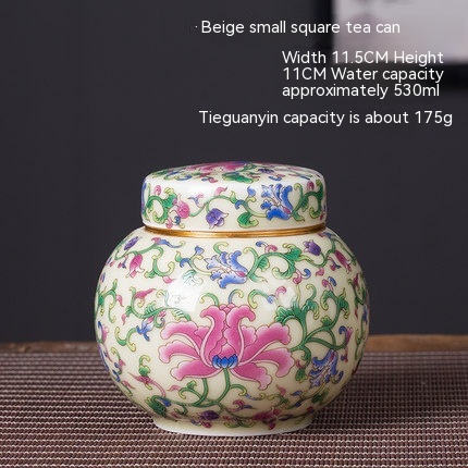 Title 2, Large sealed enamel ceramic tea jar moisture pr...