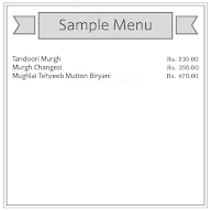 Mughal Tehzeeb menu 1