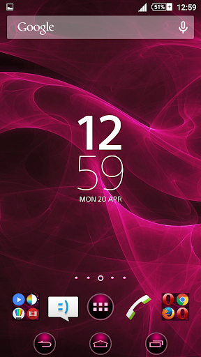 Pink Smoke Xperien Theme