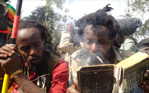 Nyeri Rastafrians want government to legalize bhang.Photo/Wambugu Kanyi