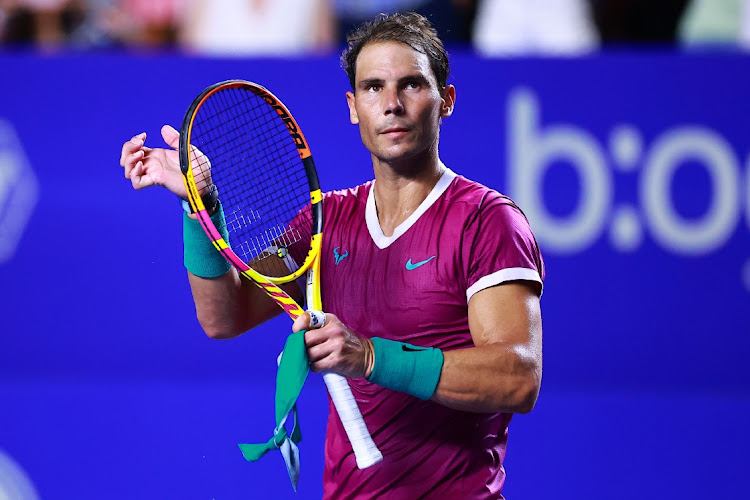 Rafael Nadal during a match against Stefan Kozlov.