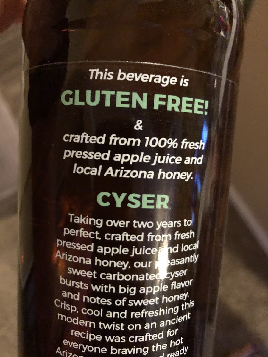 Gluten-Free at Arizona Mead Company