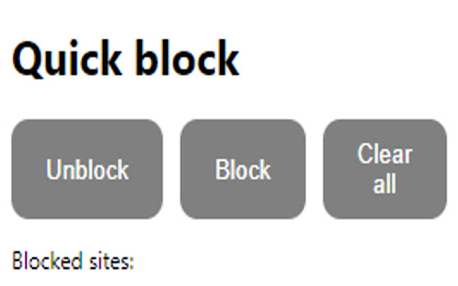 Quick website blocker