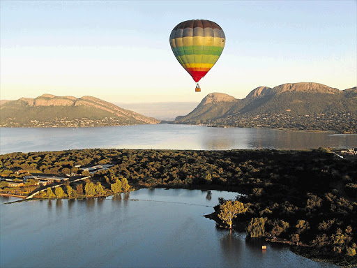 Ballooning over the Hartbeespoort Dam.