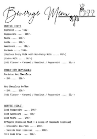 Brown's Cafe menu 1