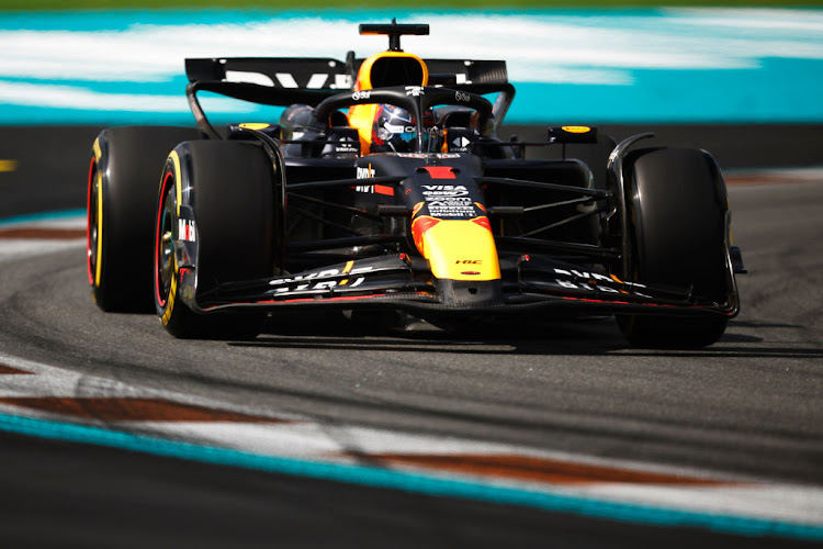 Verstappen is looking to complete a Miami hat-trick having won the first race around the Hard Rock Stadium in 2022 and then again from ninth last May.