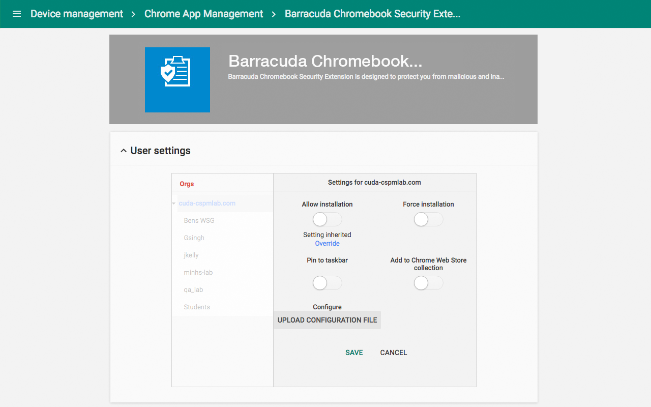 Barracuda Chromebook Security Extension Preview image 3