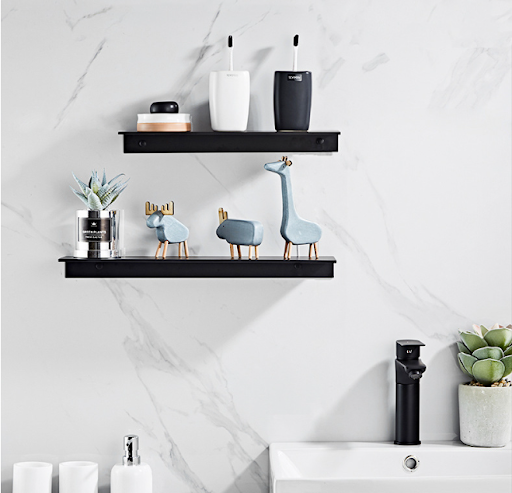 Title 4, Nordic Shower Storage Rack Wall Mounted Non Per...