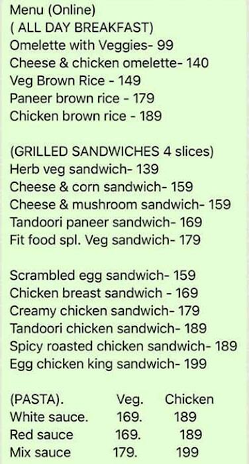 Fit Food 27 menu 