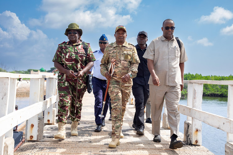 Interior CS Kithure Kindiki during a visit to Lamu County on December 7, 2023.