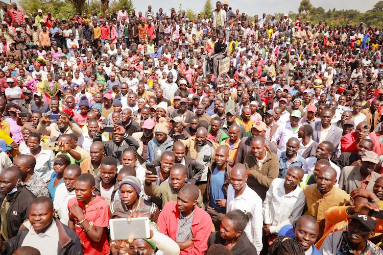 Kenya Kwanza Suporters ,in Kaptuma ,Mt Elgon Constituency, Bungoma county