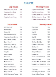 The Chinese Table menu 3