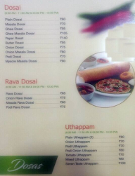 Namma Veedu Vasanta Bhavan menu 3