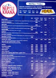 The Nepali Khana menu 2