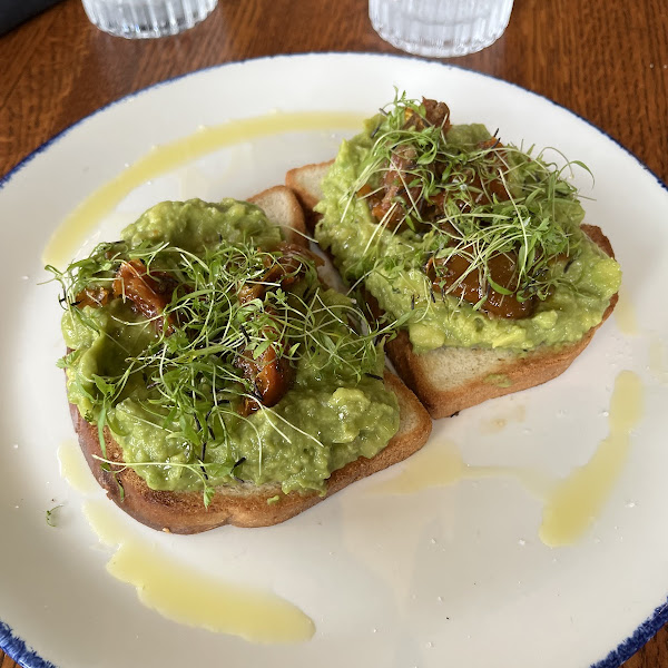 Avocado Tartine on GF bread