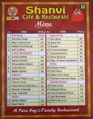 Shanvi Cafe & Restaurant menu 2