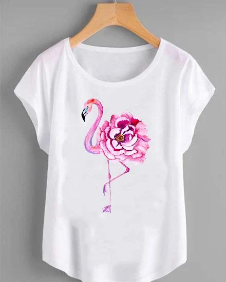 Fashion Shirt Female Flower 90s Cute Trend Graphic T Top ... - 1