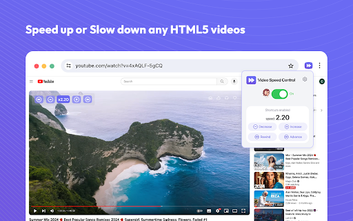 Video Speed Controller for HTML videos