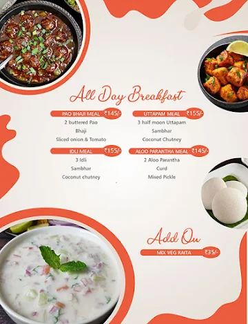 Valyou Meal menu 