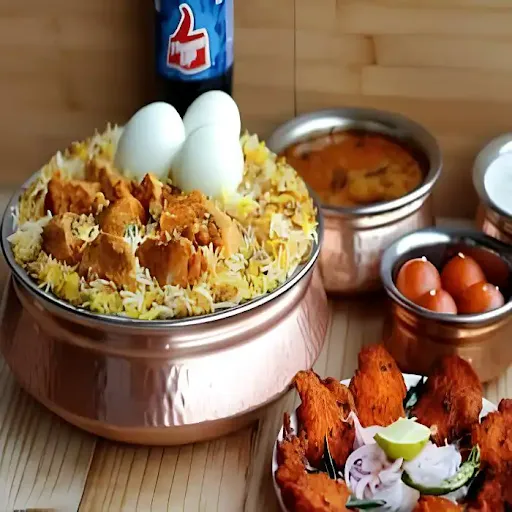 Chicken Fry Biryani + Chicken 65 + + Cold Drink 250 Ml