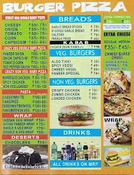 Pizza And Burger menu 2