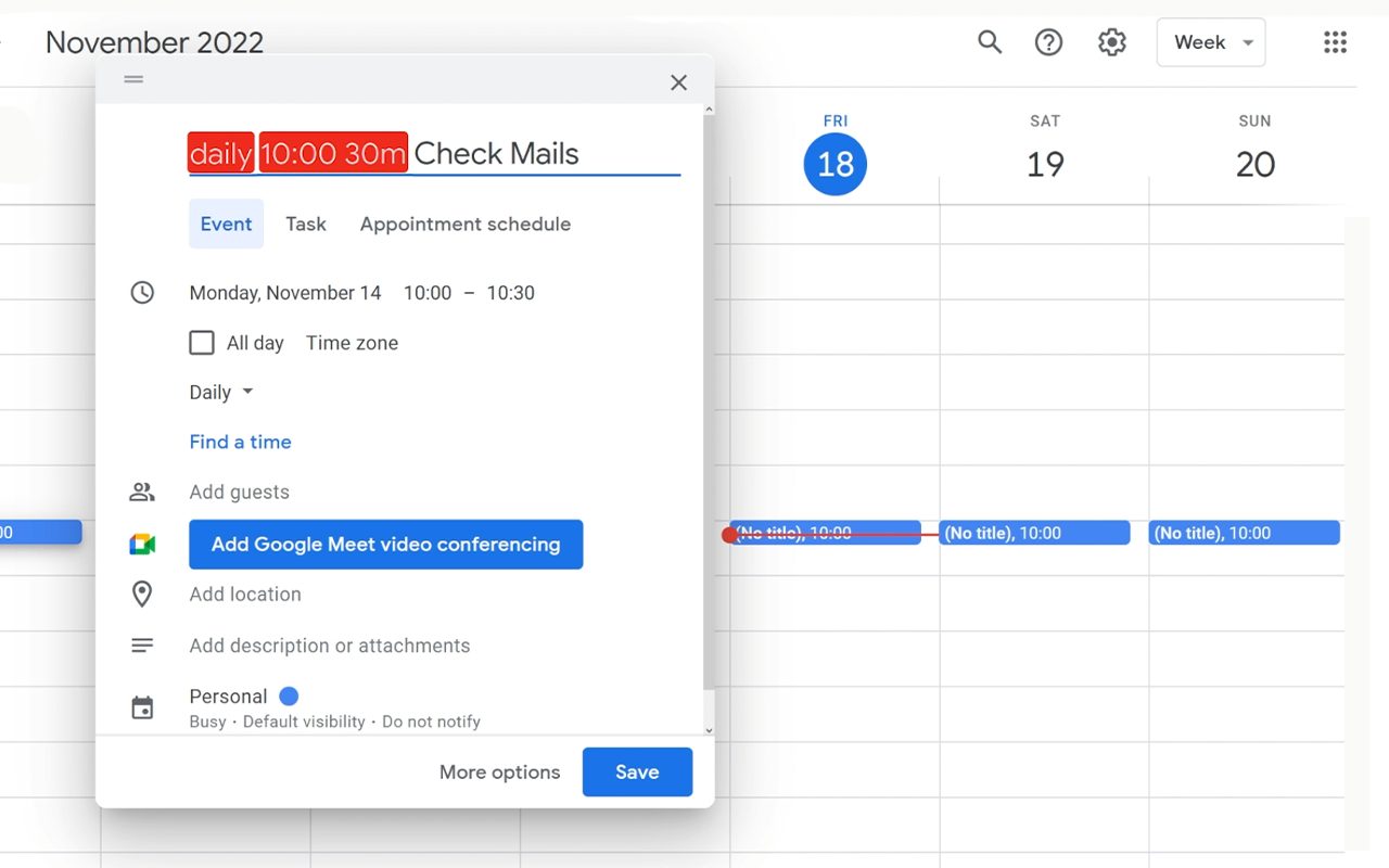 Taction: NLP for Google Calendar Preview image 2