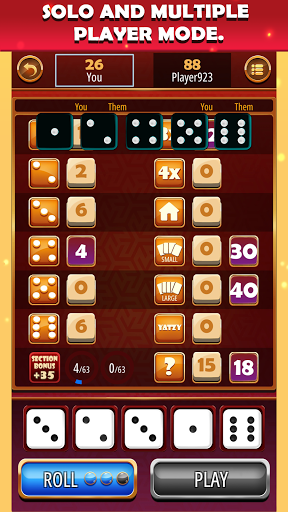 Screenshot Yatzy: Dice Game Online