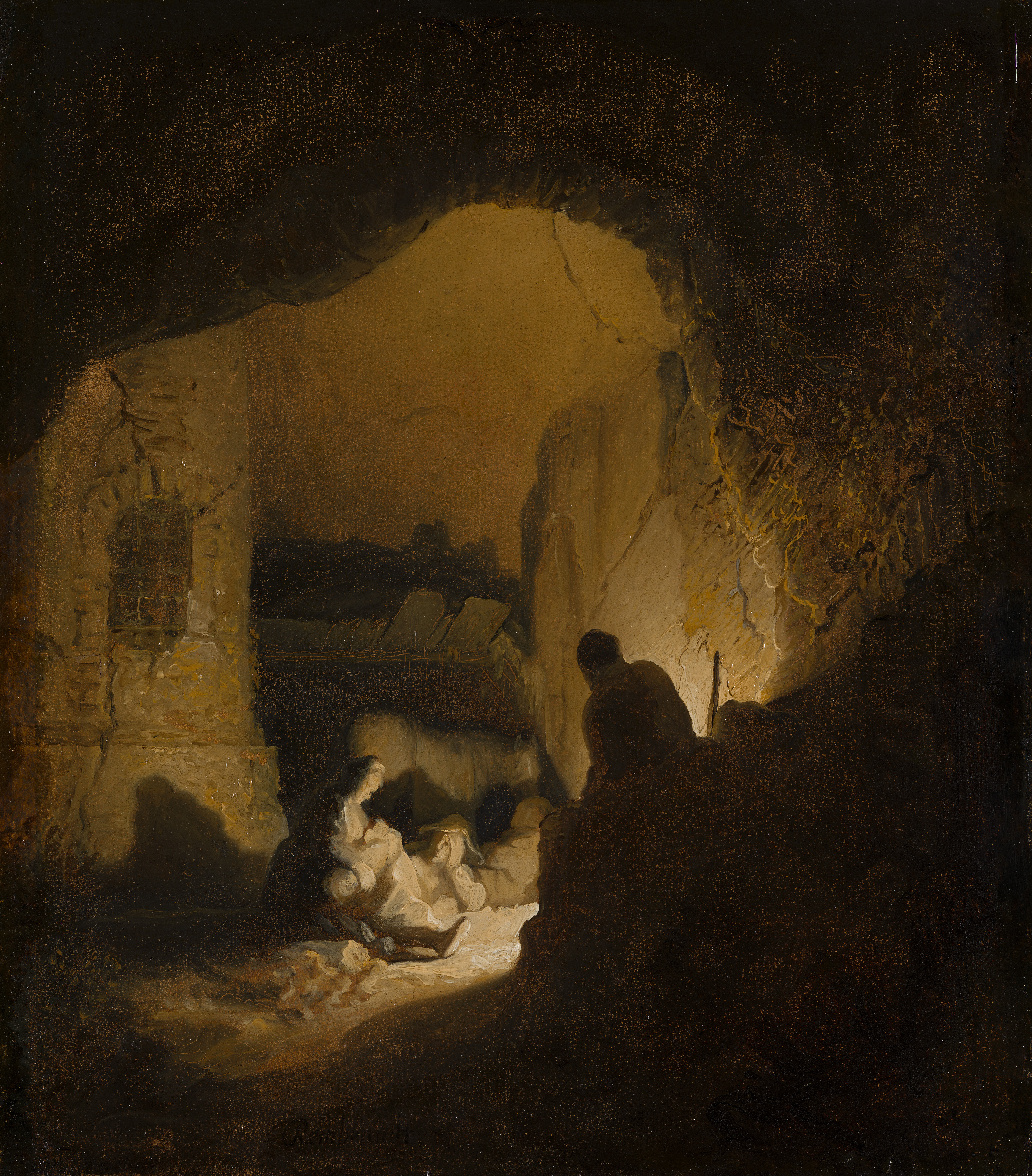 Travellers Resting (The Rest on the Flight into Egypt?), c. 1629 - 1630, Circle of Rembrandt Harmensz. van Rijn