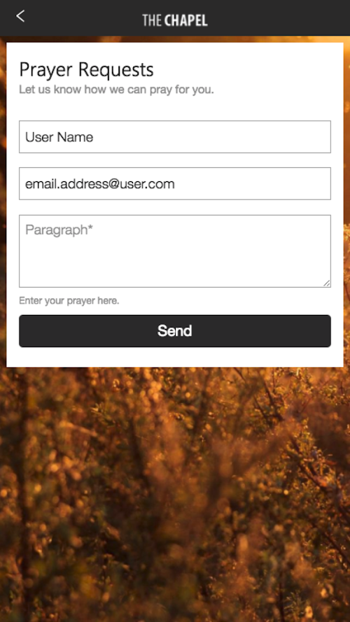 Android application The Chapel - OH screenshort