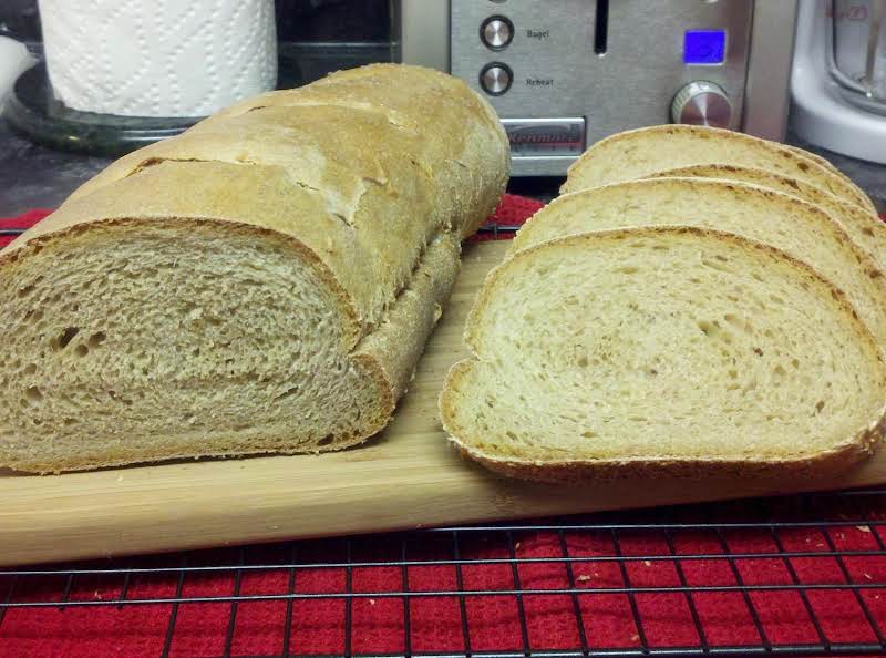 This Turned Out To Be A Perfect Loaf Of French Bread. The Inside Is Soft And Chewy, The Crust  Crispy-chewy, And The Flavor Is Wonderful. I Did This In Whole Wheat Flour. Works Great!