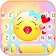 Thème de clavier Lovely Kiss Emoji icon