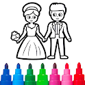 Glitter Wedding Coloring Pages