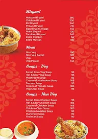 Salem RR Biriyani Unavagam menu 2