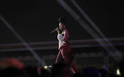 Ghanaian afrobeat singer Gyakie entertains the crowds at the Global Citizen Festival 2022: Accra on September 24 in Ghana. 
