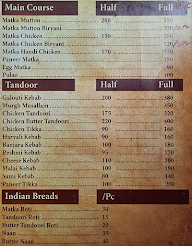 The Matka King menu 1