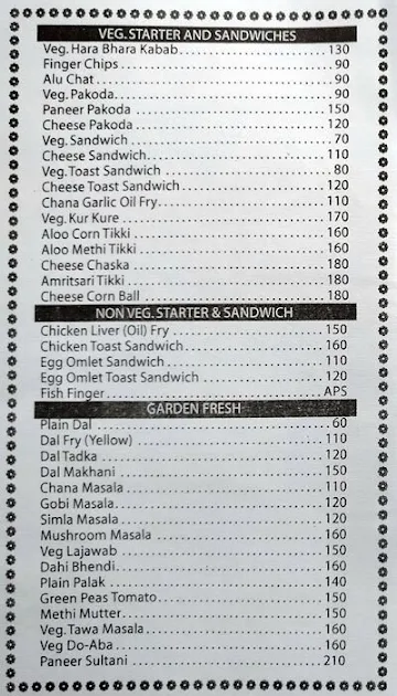 Sealand menu 